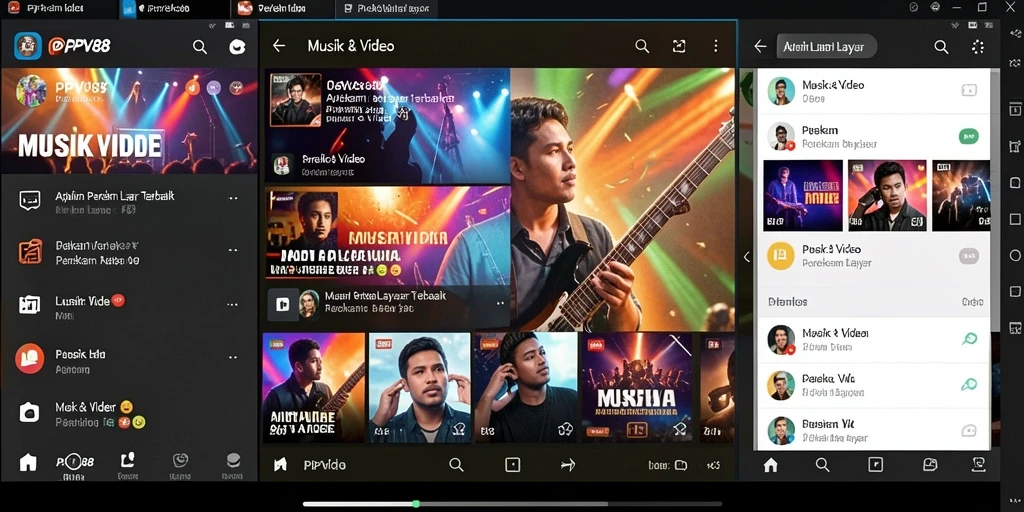 Antarmuka aplikasi PPV88 yang intuitif saat merekam layar.