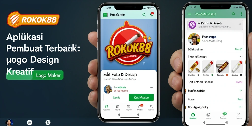 Antarmuka ROKOK88 yang memudahkan pengguna dalam membuat logo.