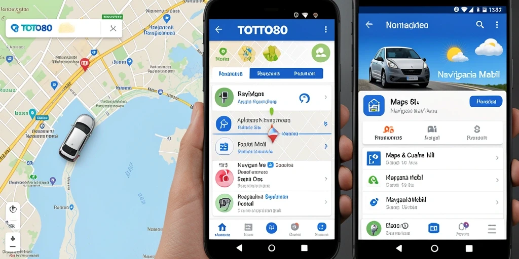 Tampilan antarmuka TOTO80 yang jelas dan fungsional untuk navigasi mobil.