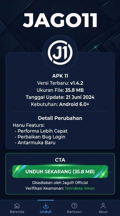 Tampilan halaman APK jago11